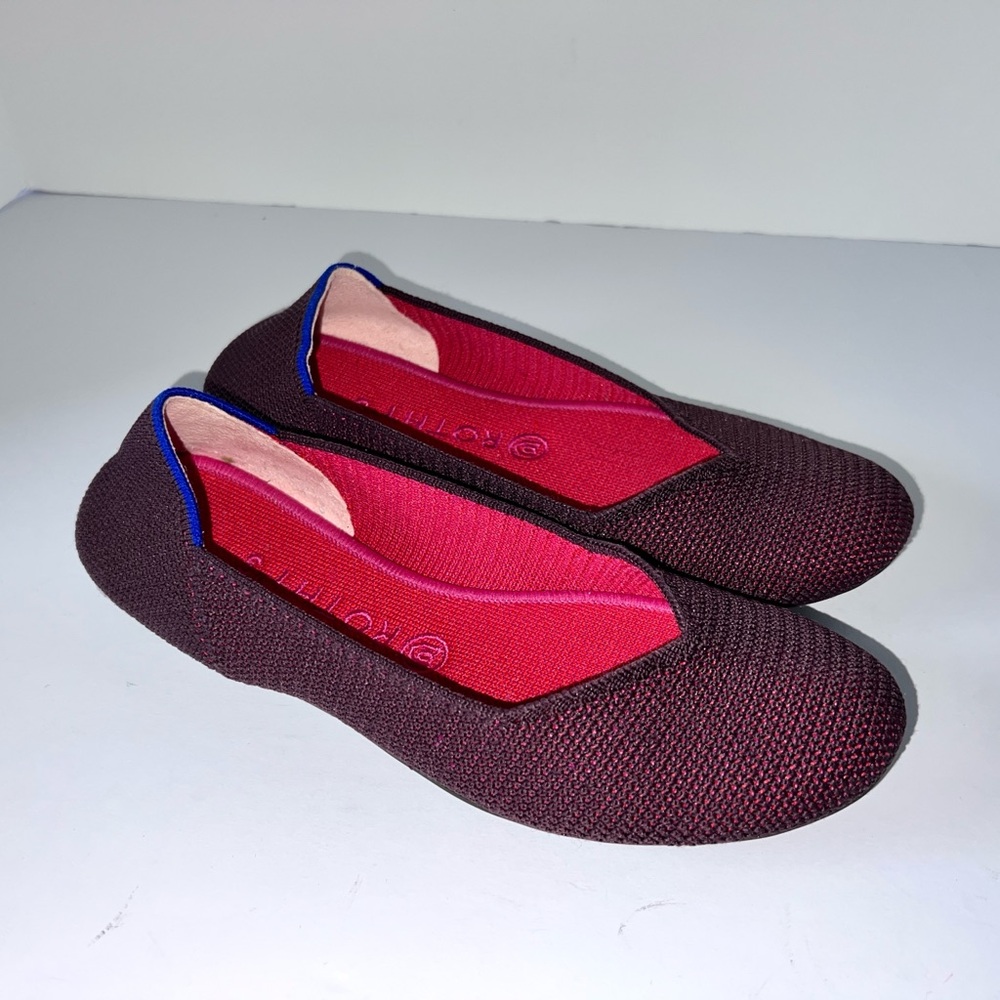 Rothy's Purple Pink Ballet Flats Comfort Classic Minimalist Shoes  9.5